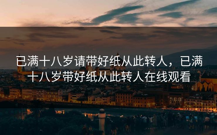 已满十八岁请带好纸从此转人，已满十八岁带好纸从此转人在线观看